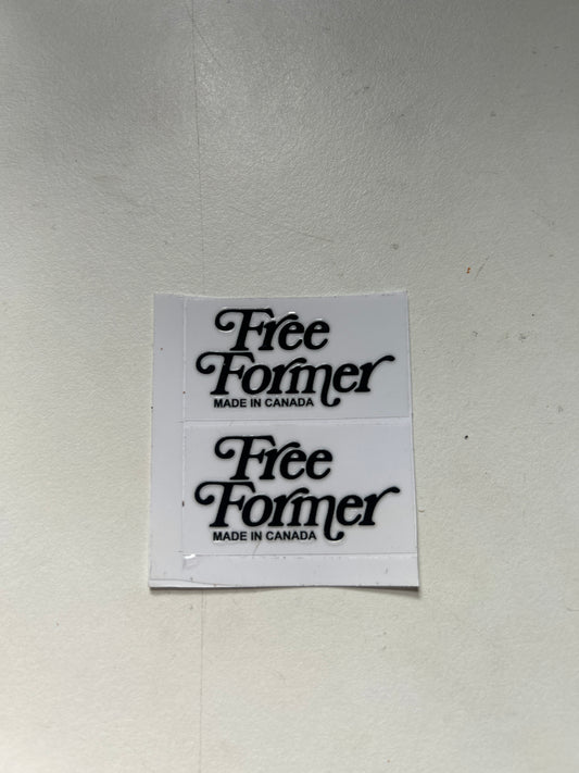 Clear background freeformer sticker