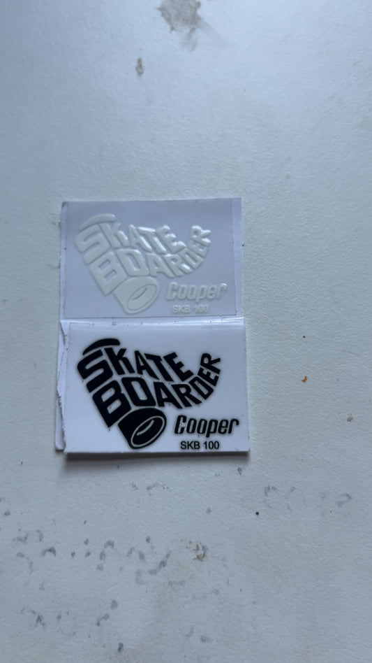 Clear background skateboarder sticker