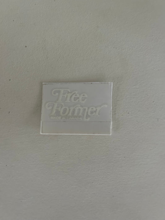 Clear background freeformer sticker